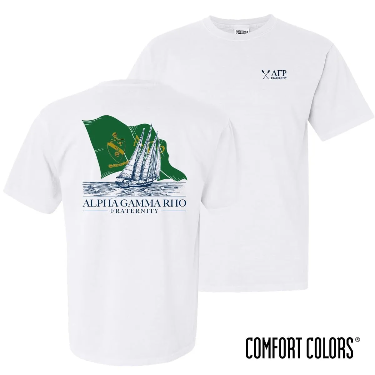 AGR Comfort Colors White Seafarer Short Sleeve Tee