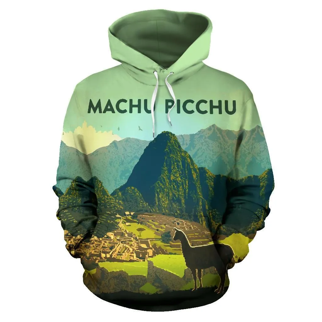 Alpaca Machu Picchu All Over Print Hoodie - BN14