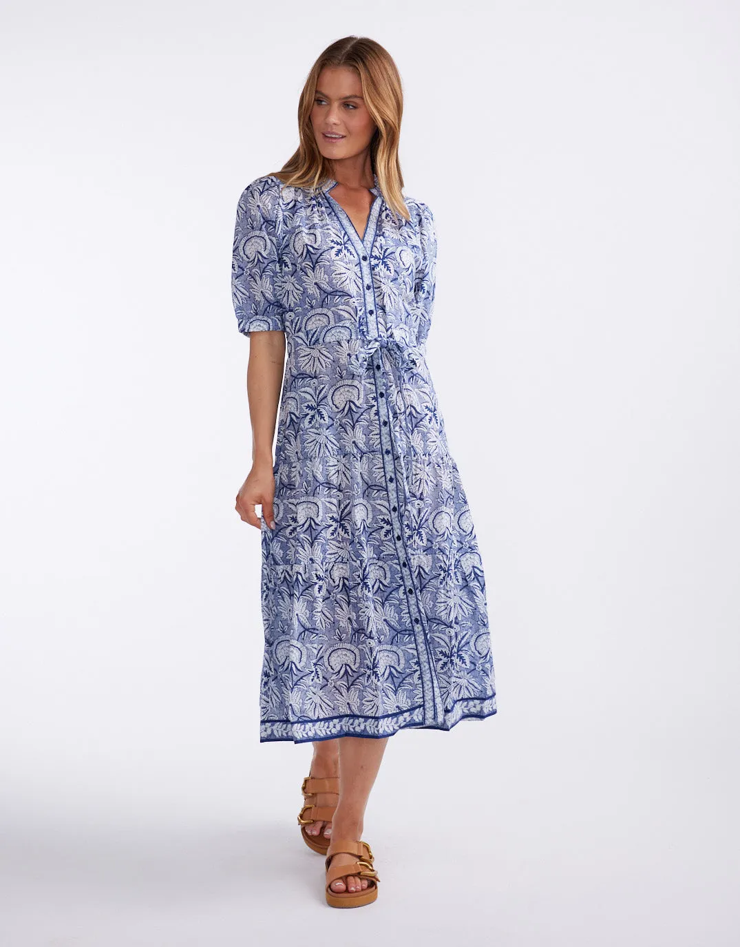 Austen Midi Dress - Malta Navy