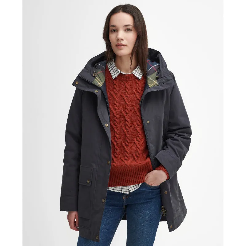 Barbour Winter Beadnell Waterproof Ladies Jacket - Dark Navy/Classic