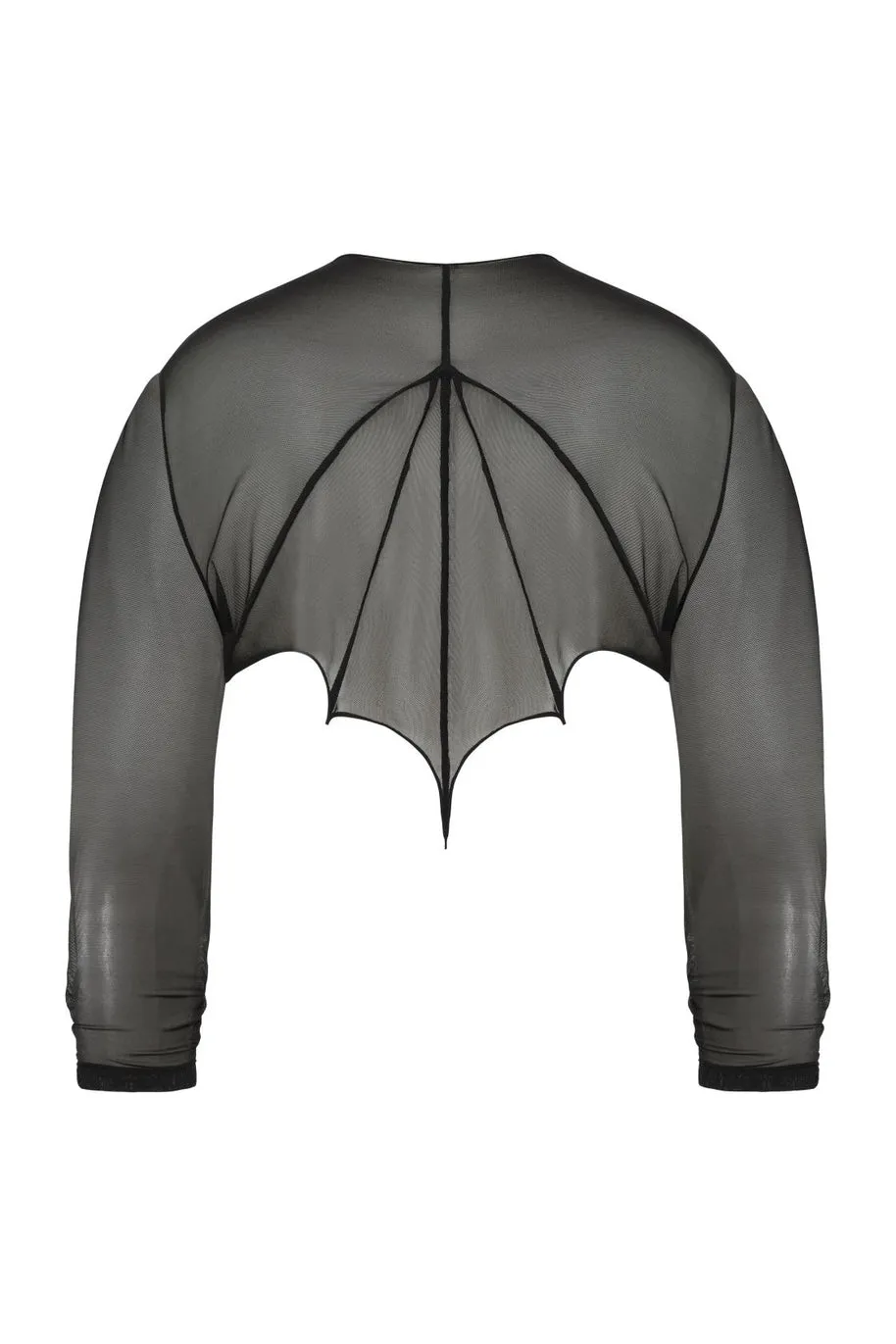 Black Mesh Batwing Shrug by Necessary Evil