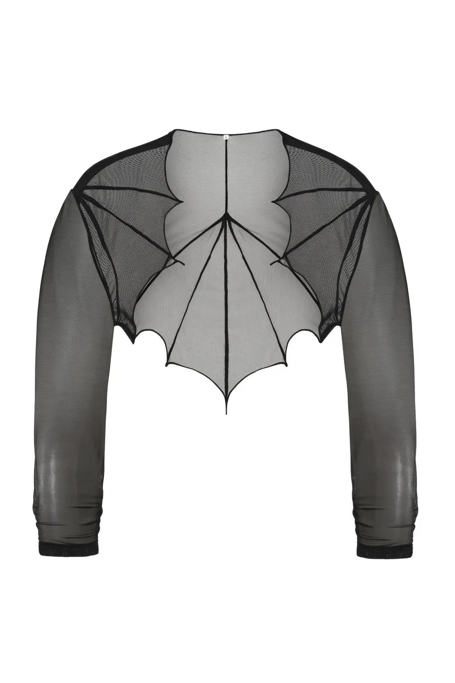 Black Mesh Batwing Shrug by Necessary Evil