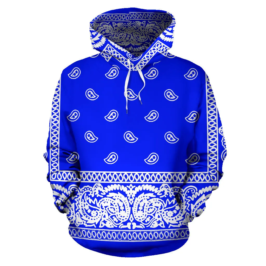 Blue Bandanna Hoodie