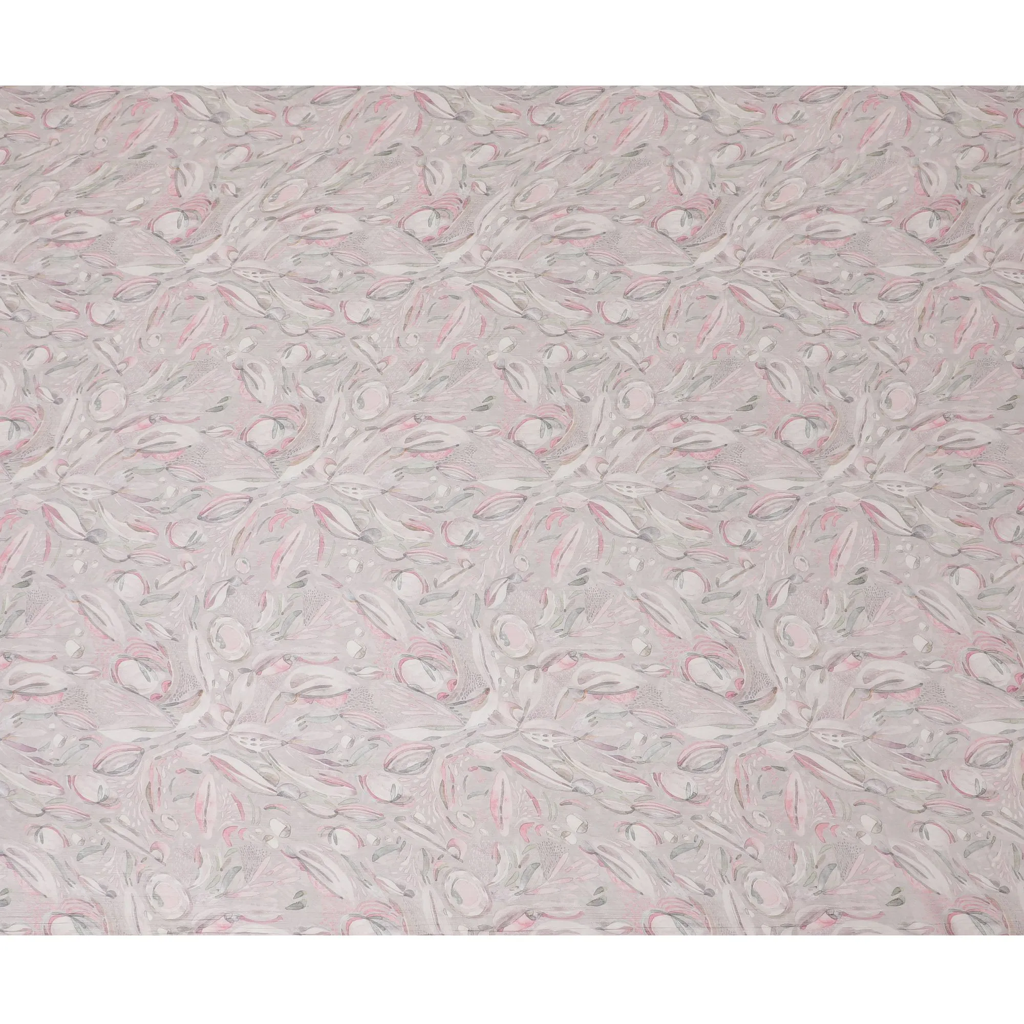 Blush Flora Synthetic Chiffon Fabric, Whimsical Pink Patterns, 110cm Wide - Buy in meters Online-D18117