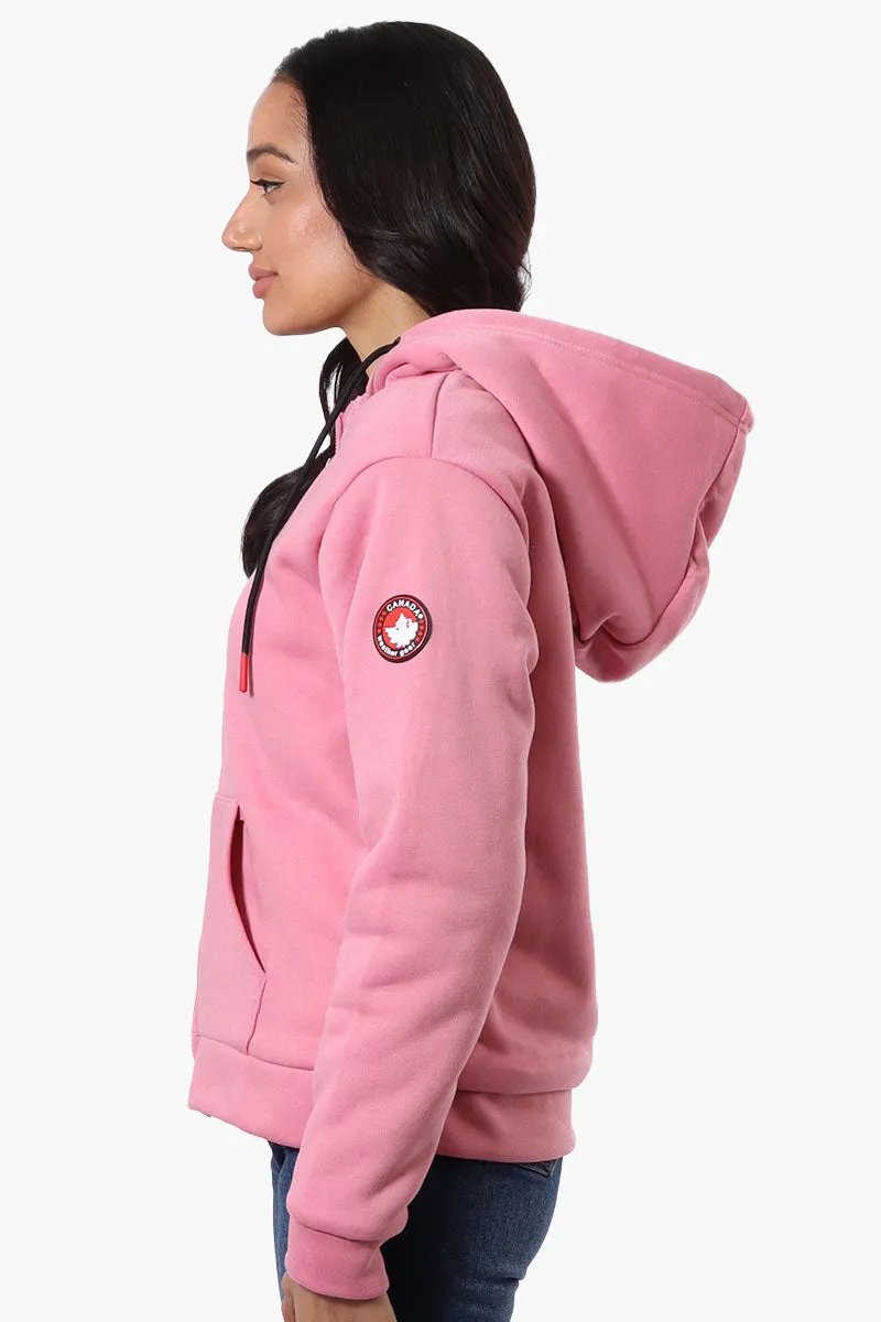 Canada Weather Gear Fleece Lined Zip Up Hoodie - Pink