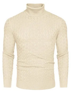 Casual Slim Fit Turtleneck Pullover Sweaters (US Only)