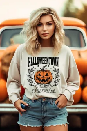 COLOR BEAR Halloweentown Pumpkin Graphic Fleece Sweatshirts