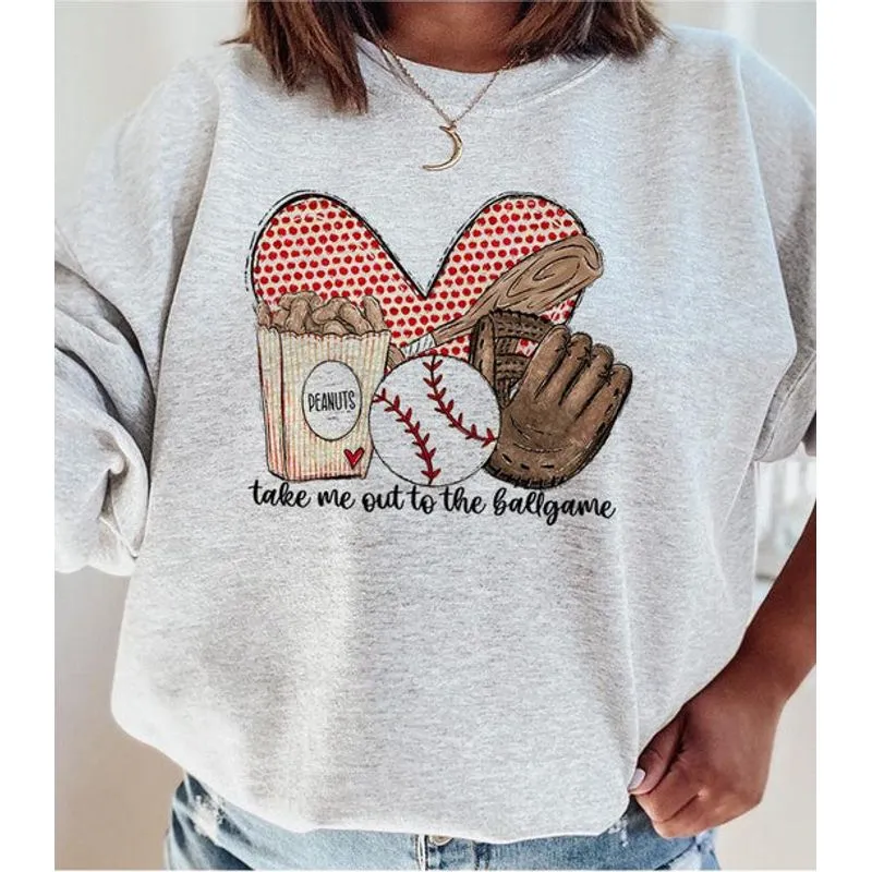 COLOR BEAR "Take me to Ball Game" Baseball Graphic Sweatshirt