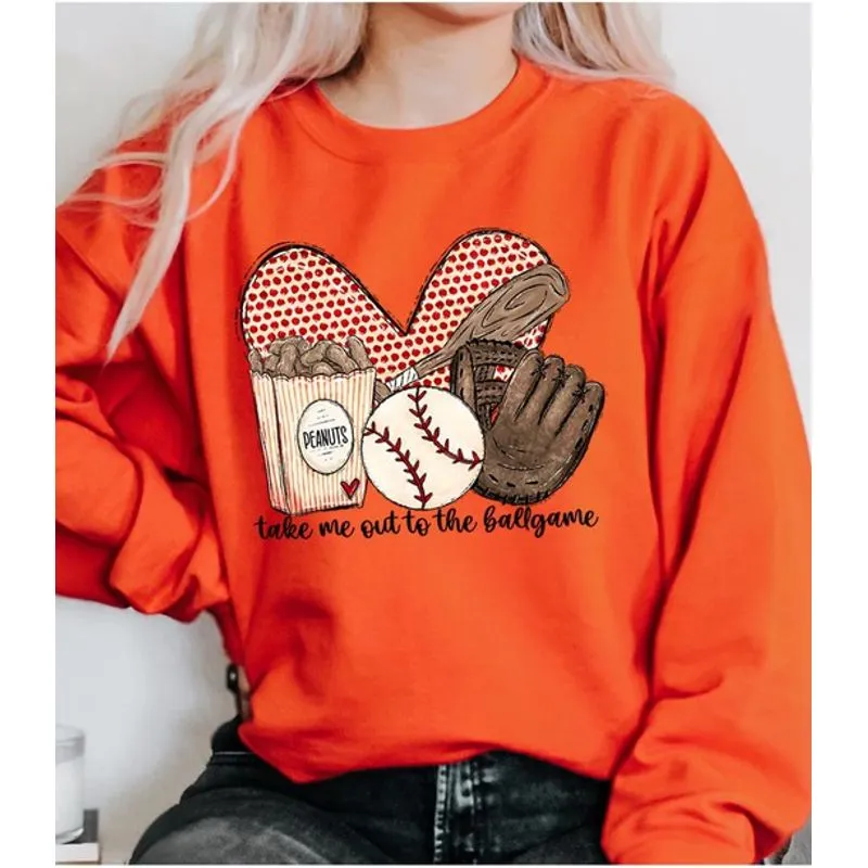 COLOR BEAR "Take me to Ball Game" Baseball Graphic Sweatshirt