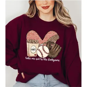 COLOR BEAR "Take me to Ball Game" Baseball Graphic Sweatshirt