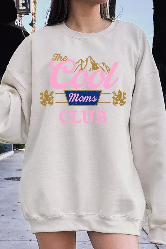 COLOR BEAR "The Cool Moms Club" Graphic Fleece Sweatshirts