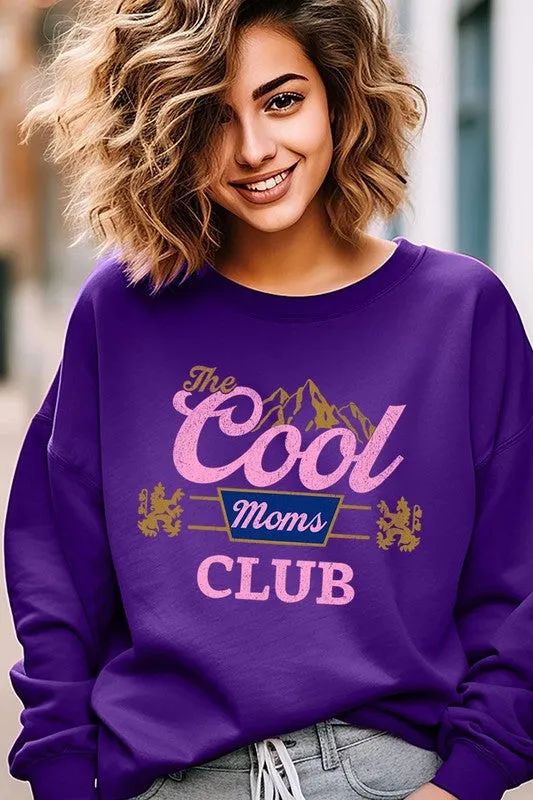 COLOR BEAR "The Cool Moms Club" Graphic Fleece Sweatshirts