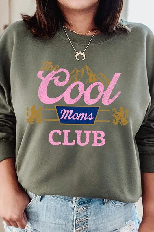 COLOR BEAR "The Cool Moms Club" Graphic Fleece Sweatshirts