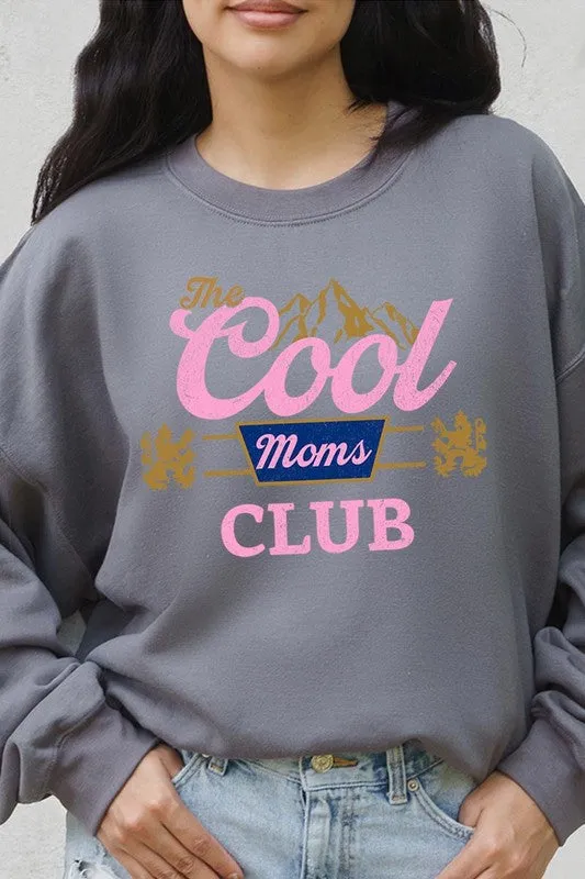 COLOR BEAR "The Cool Moms Club" Graphic Fleece Sweatshirts