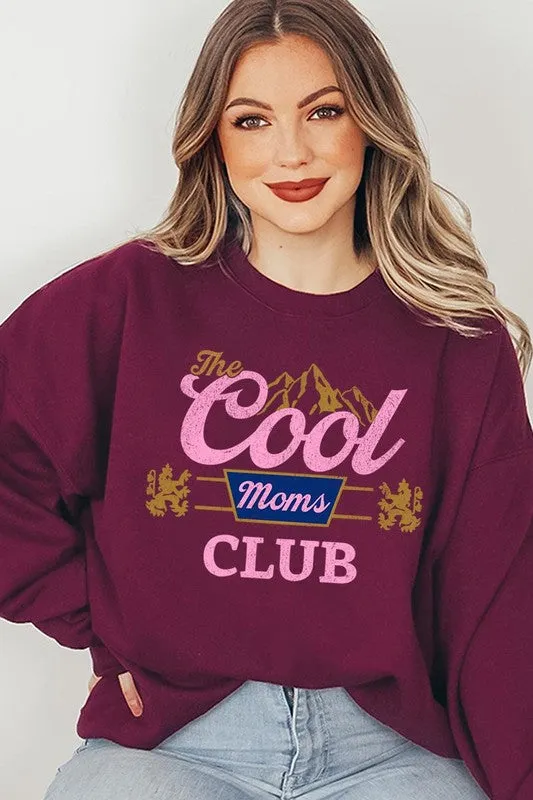 COLOR BEAR "The Cool Moms Club" Graphic Fleece Sweatshirts