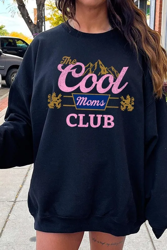 COLOR BEAR "The Cool Moms Club" Graphic Fleece Sweatshirts