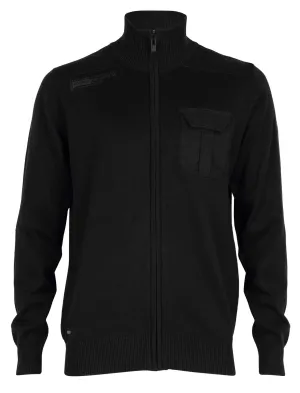 Dissident Gardiner zip up cardigan jacket in Black