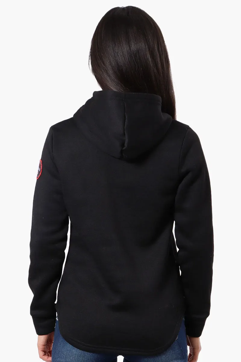 Fahrenheit Basic Henley Hoodie - Black