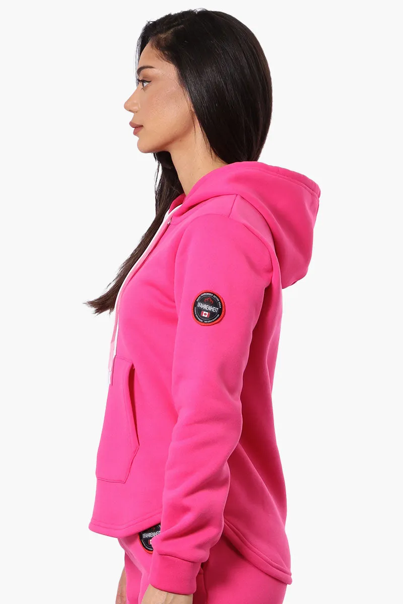 Fahrenheit Basic Henley Hoodie - Pink