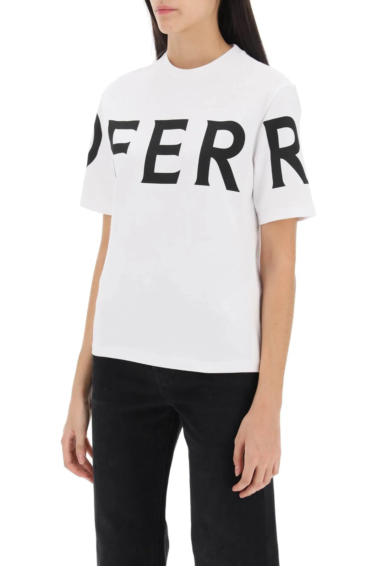 Ferragamo Short Sleeve T-Shirt With Oversized Logo