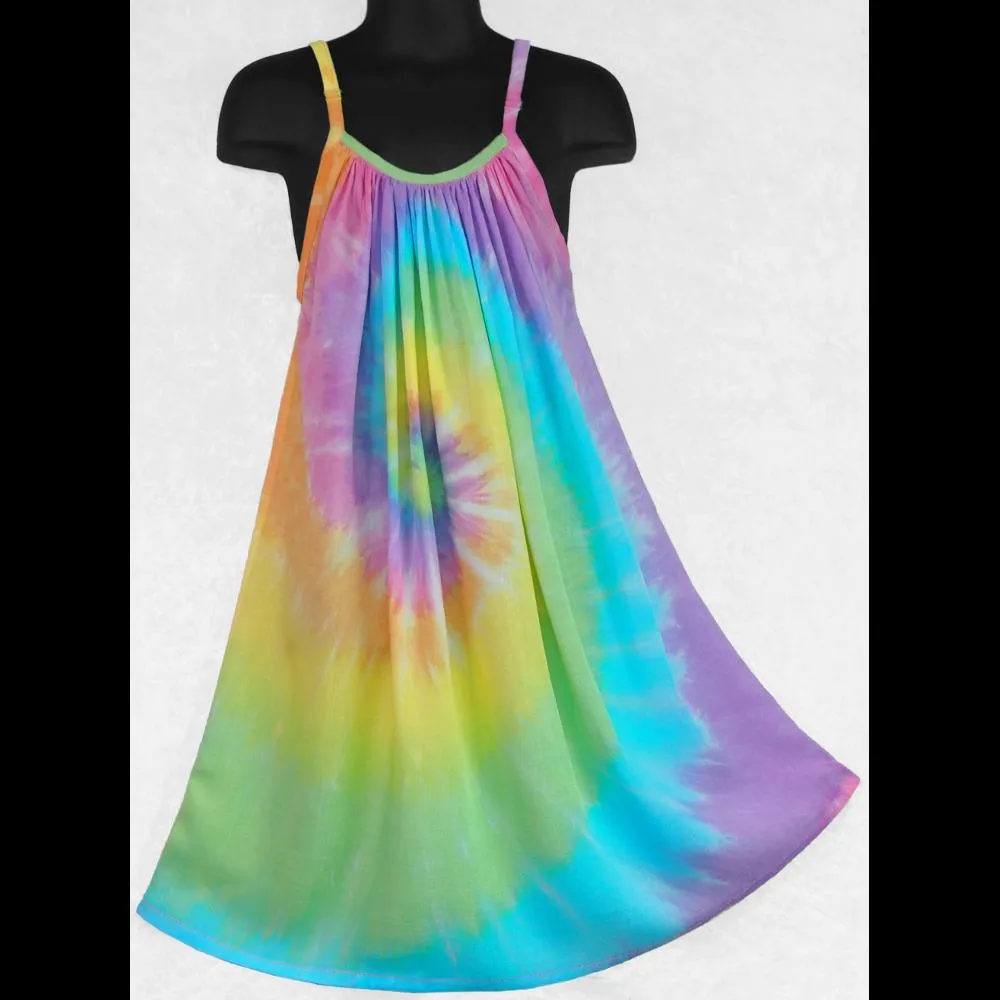 Girl's Soft Tie-Dye Parachute Dress (Ages: 4, 6, 8, 10, 12)