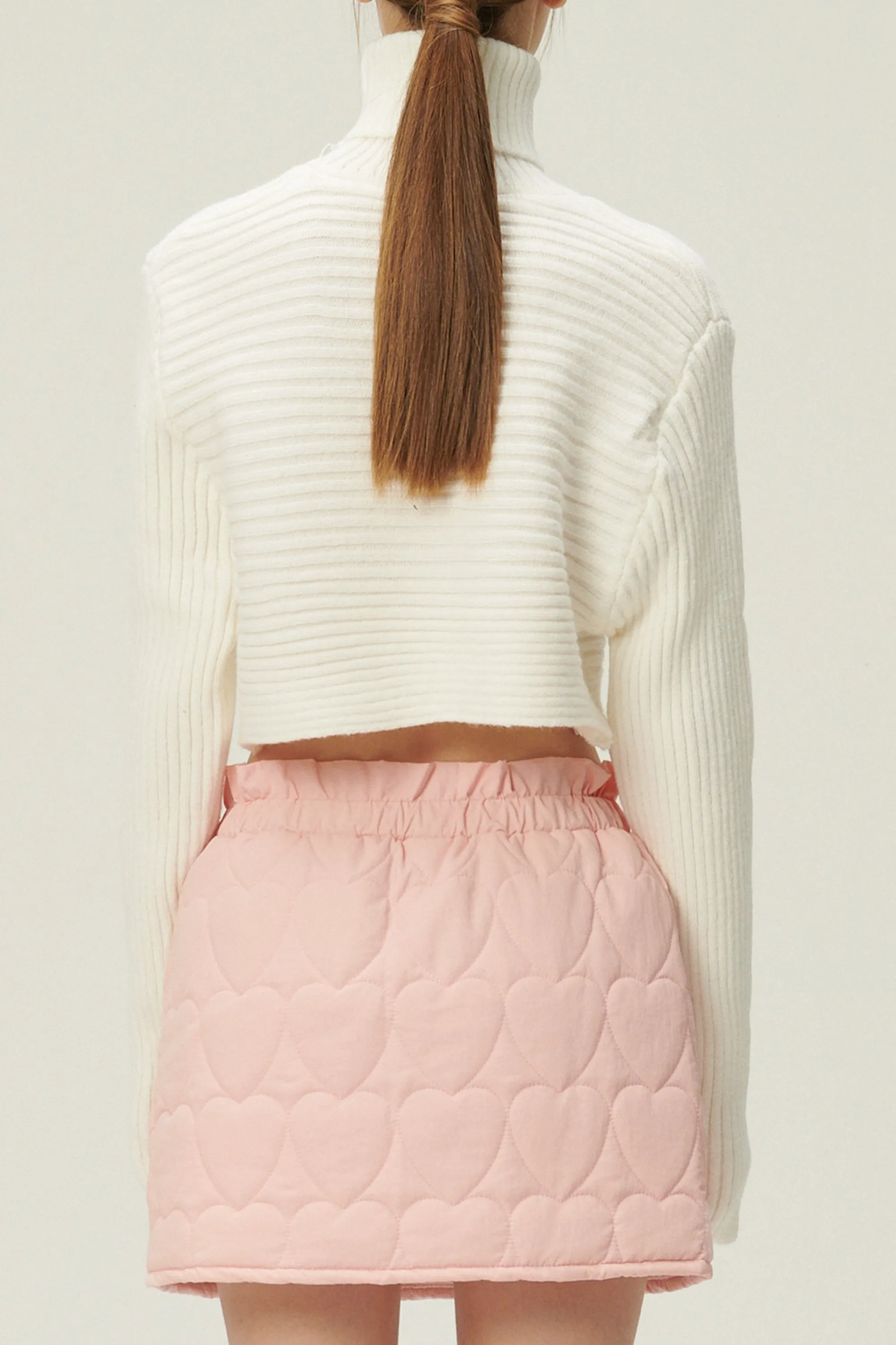 Hannah High Neck Ribbed Sweater