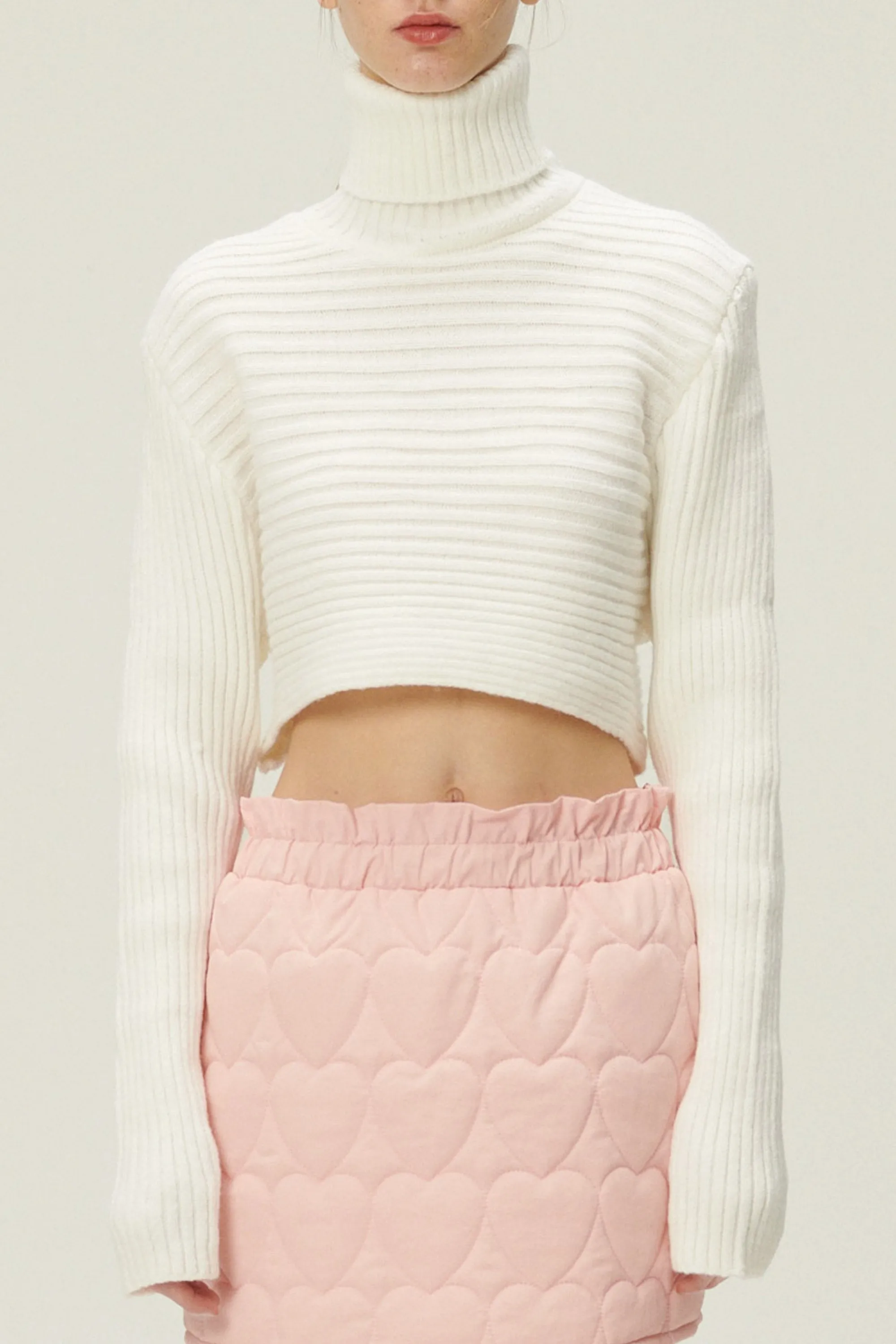 Hannah High Neck Ribbed Sweater