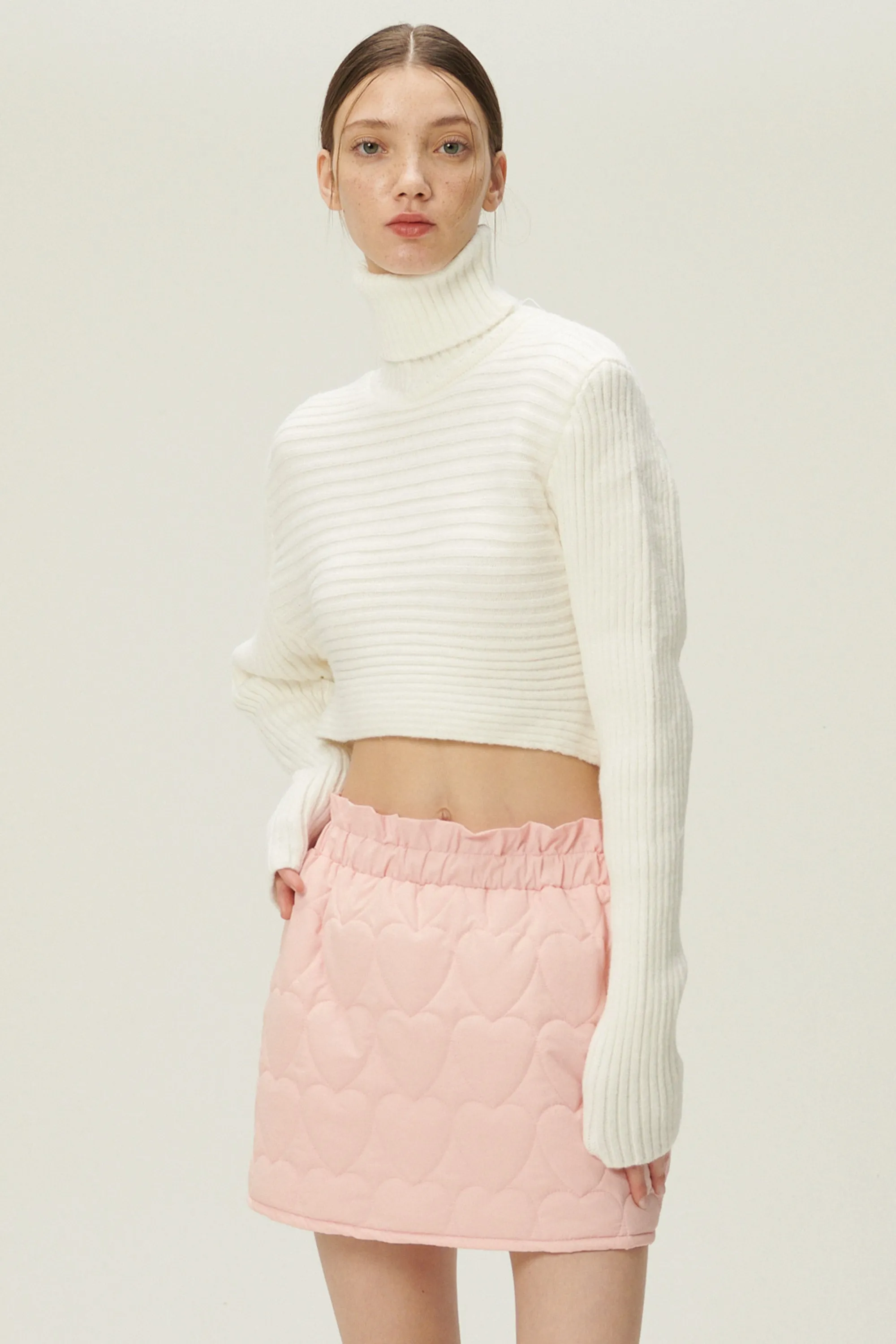 Hannah High Neck Ribbed Sweater