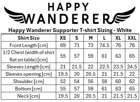 Happy Wanderer Charity Shirt - White Unisex