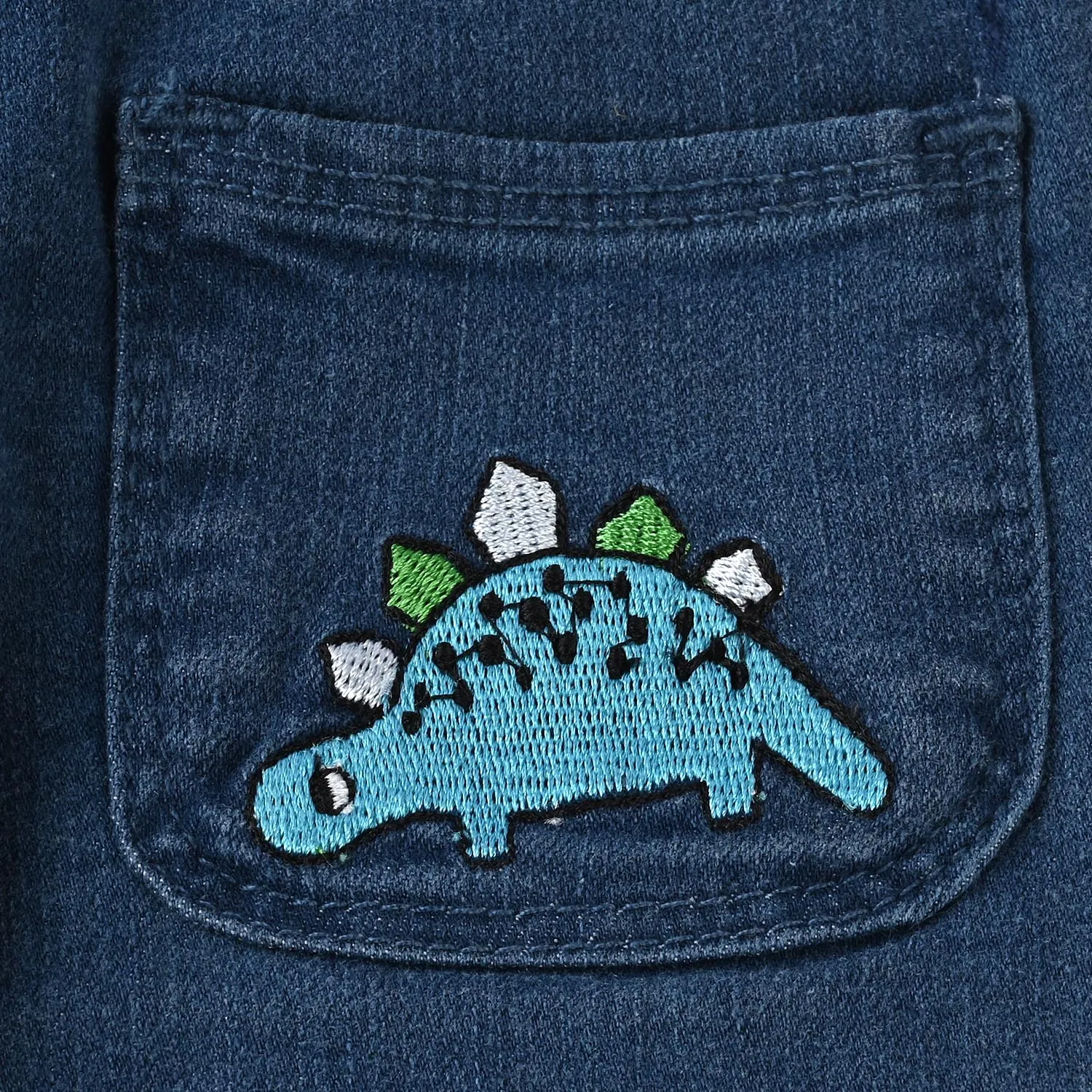 Infant Boys Denim Stretch Pant Dino-Mid Blue