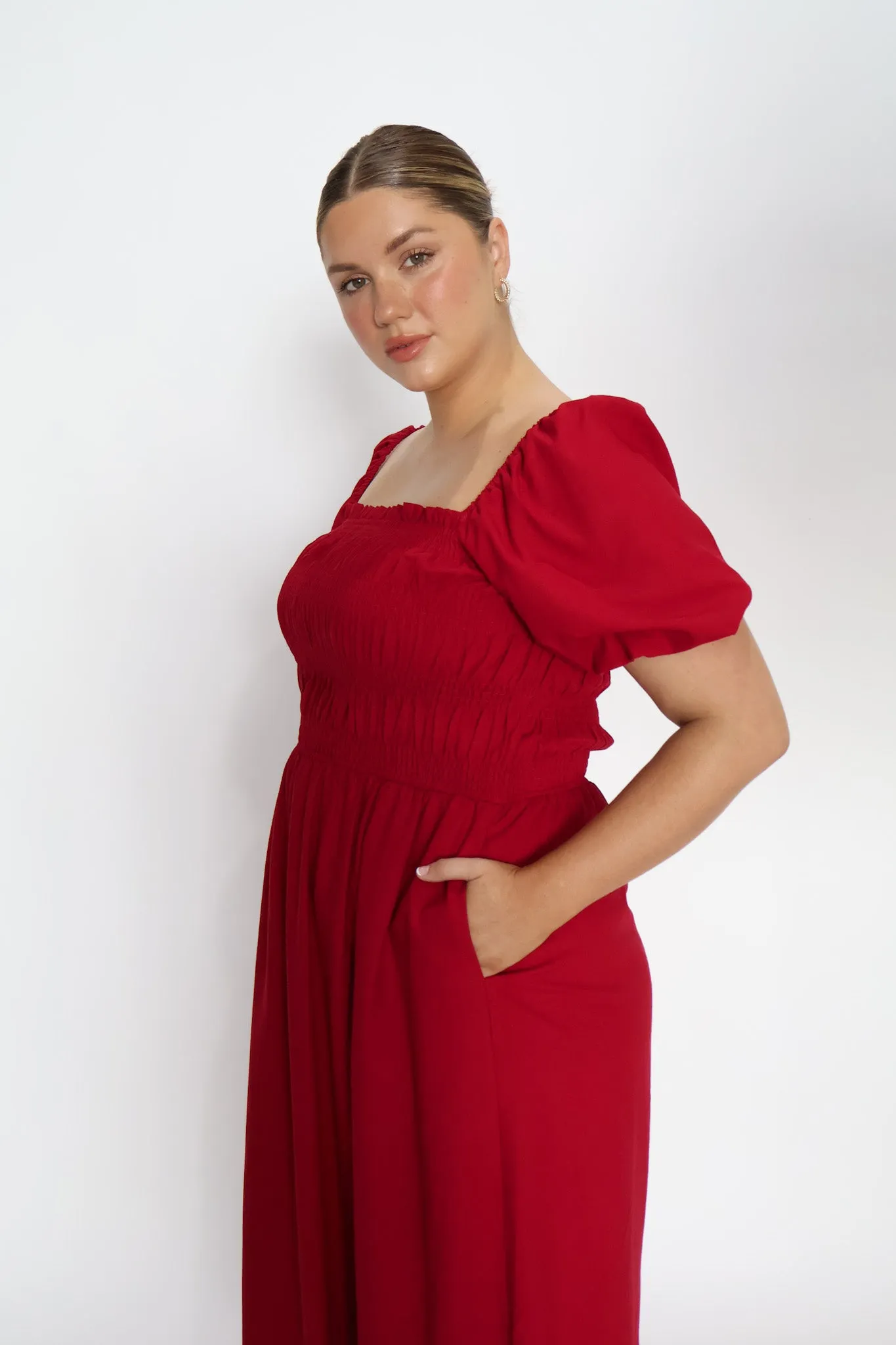 ISMAE MAXI DRESS RED