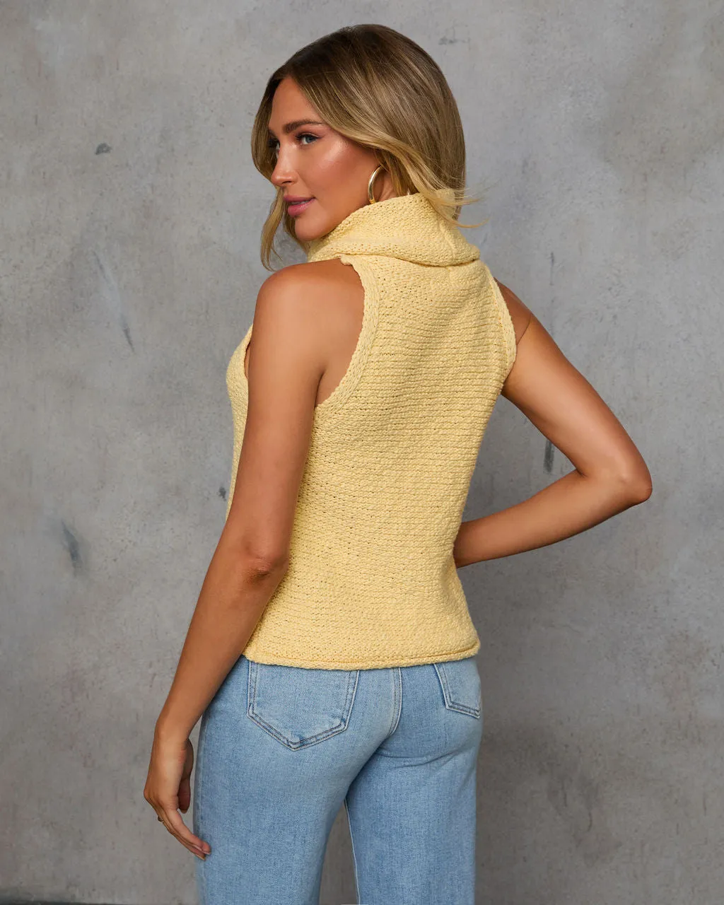 Karlah Sleeveless Turtleneck Top