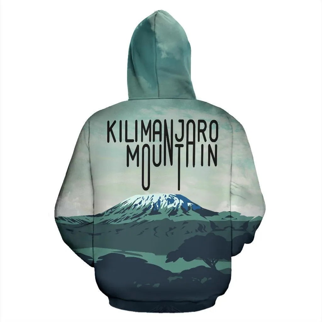 Kilimanjaro Typography All Over Print Hoodie - BN14