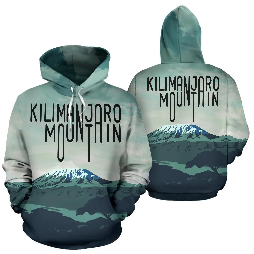 Kilimanjaro Typography All Over Print Hoodie - BN14