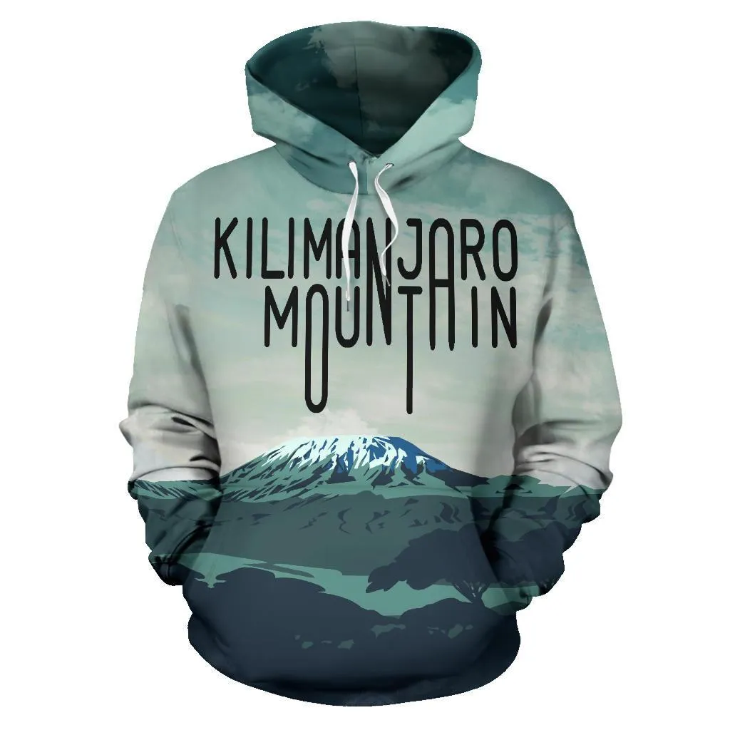 Kilimanjaro Typography All Over Print Hoodie - BN14