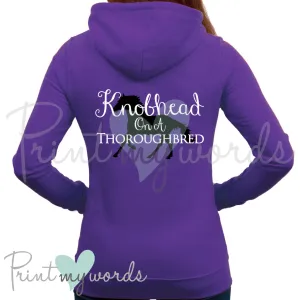 Knobhead On A Thoroughbred Funny Equestrian Hoodie