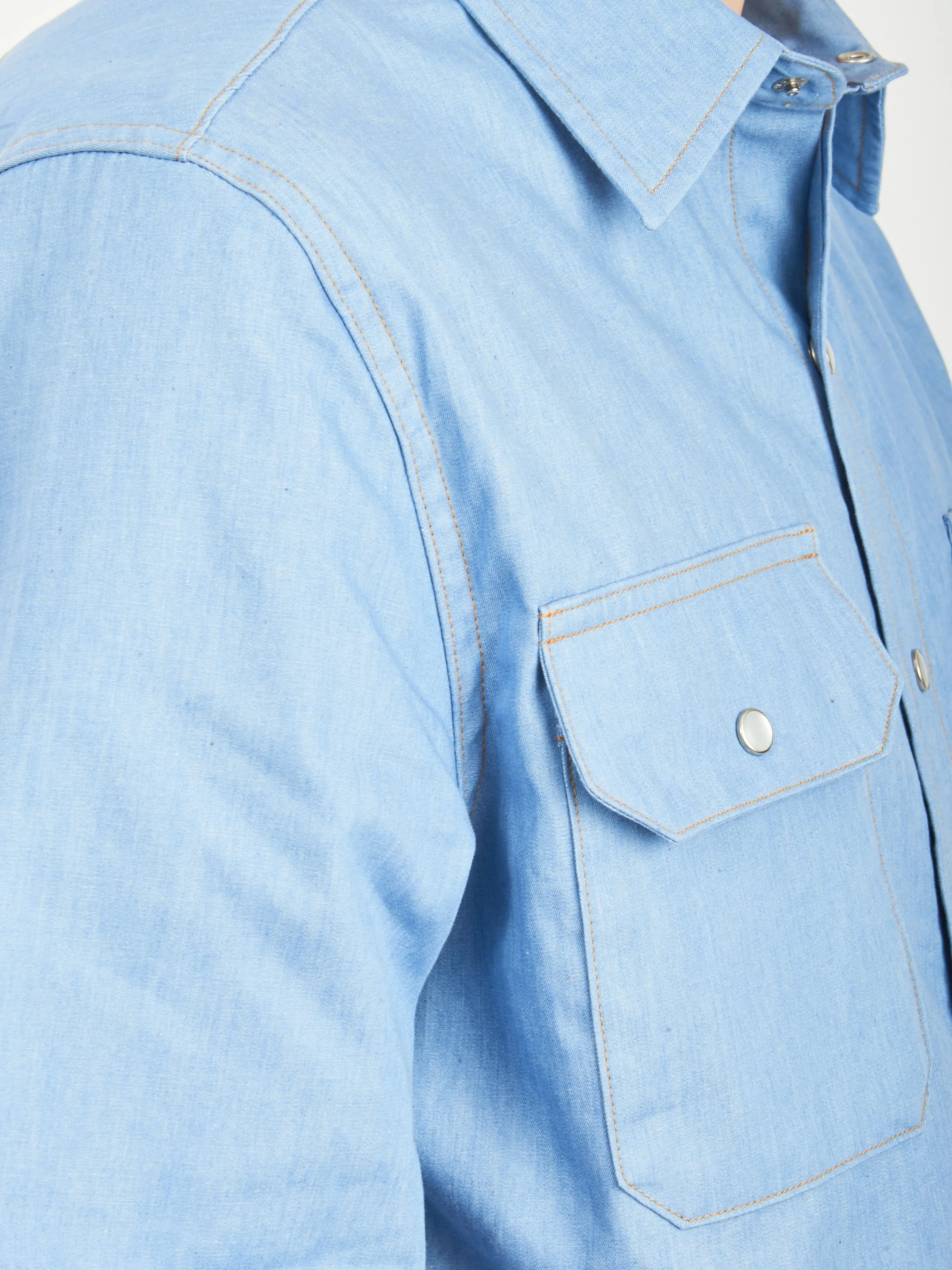 Light Indigo Chambray Drover Shirt