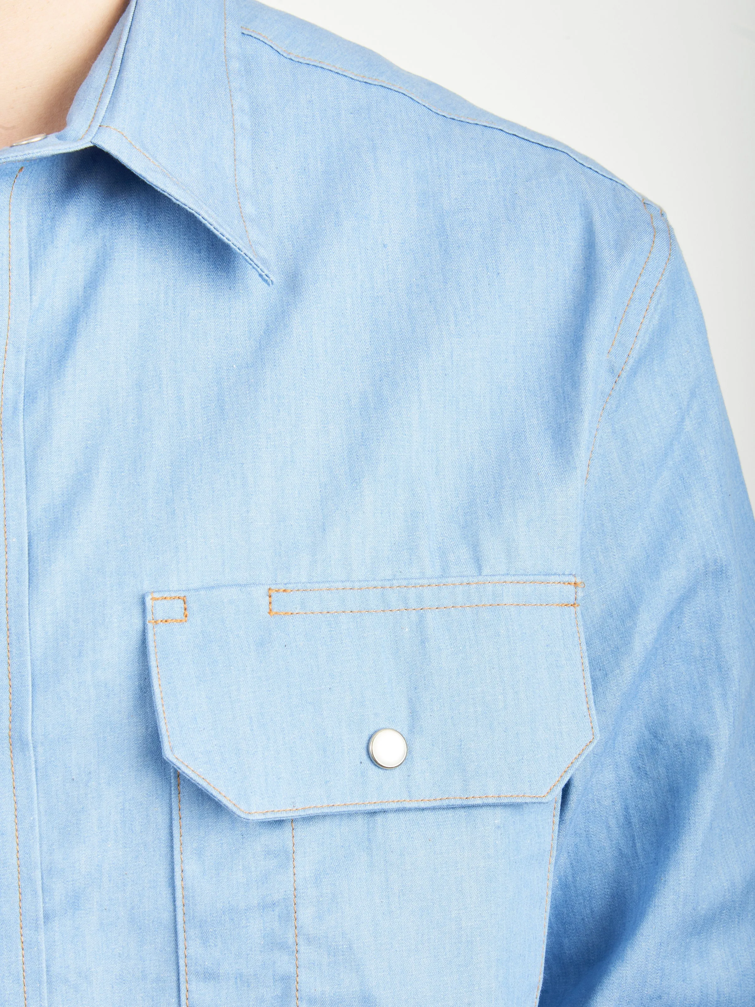 Light Indigo Chambray Drover Shirt