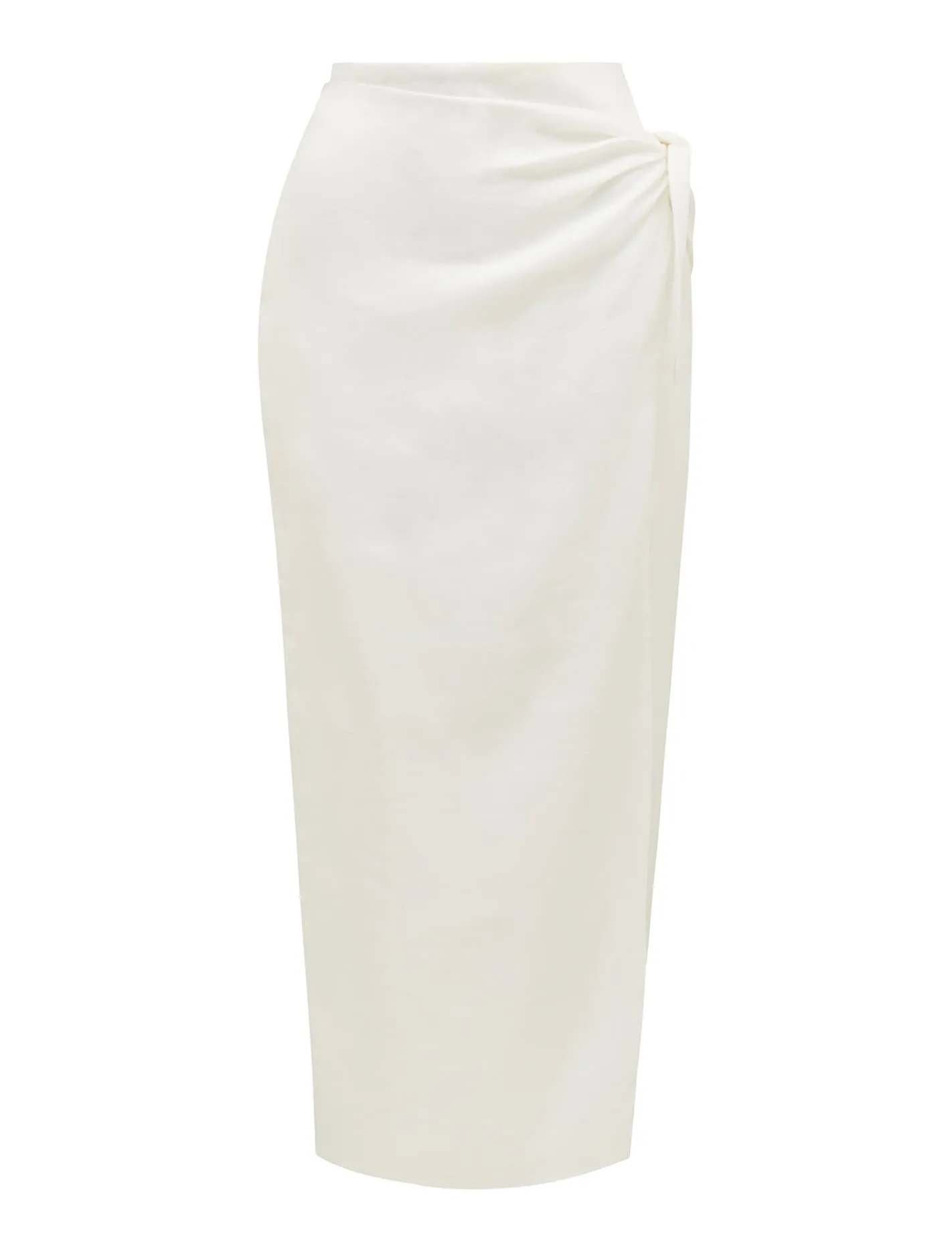 Maeve Linen Wrap Midi Skirt