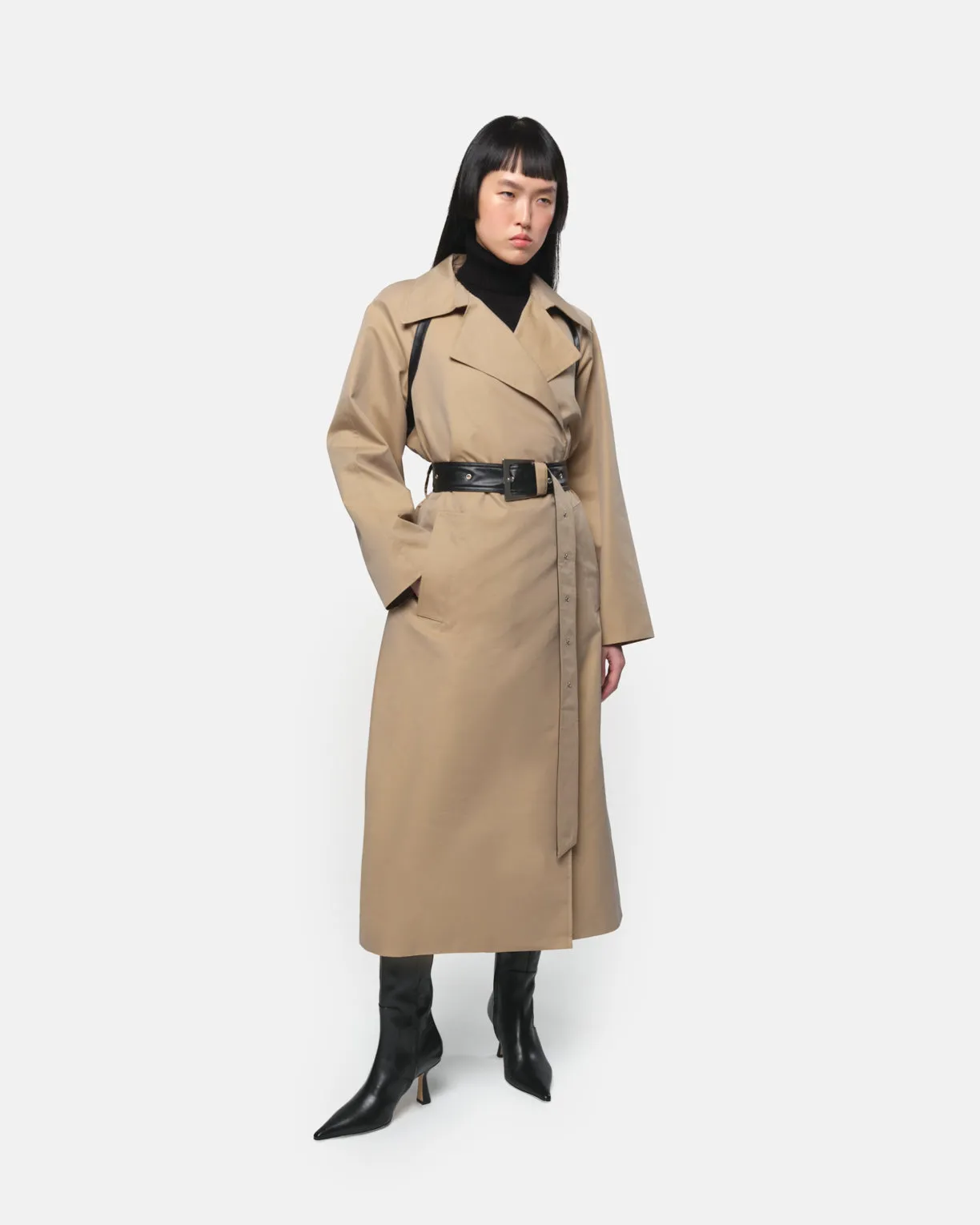 Marge Trenchcoat Almond & Noir