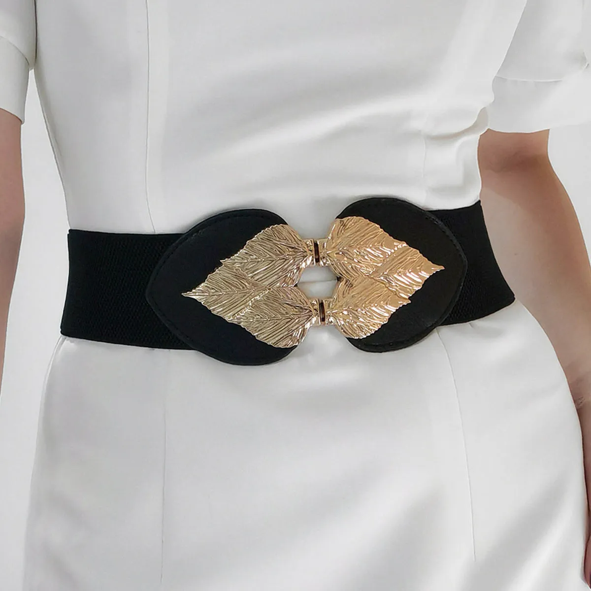 Metallic Bloom Stretch Belt