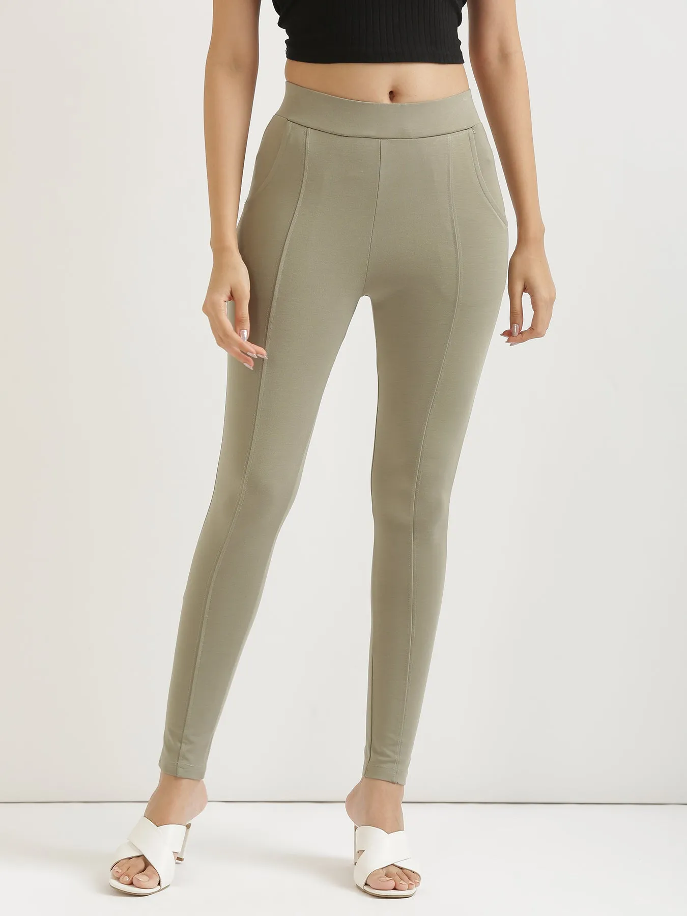 Mint Green 4-Way Stretchable Pants