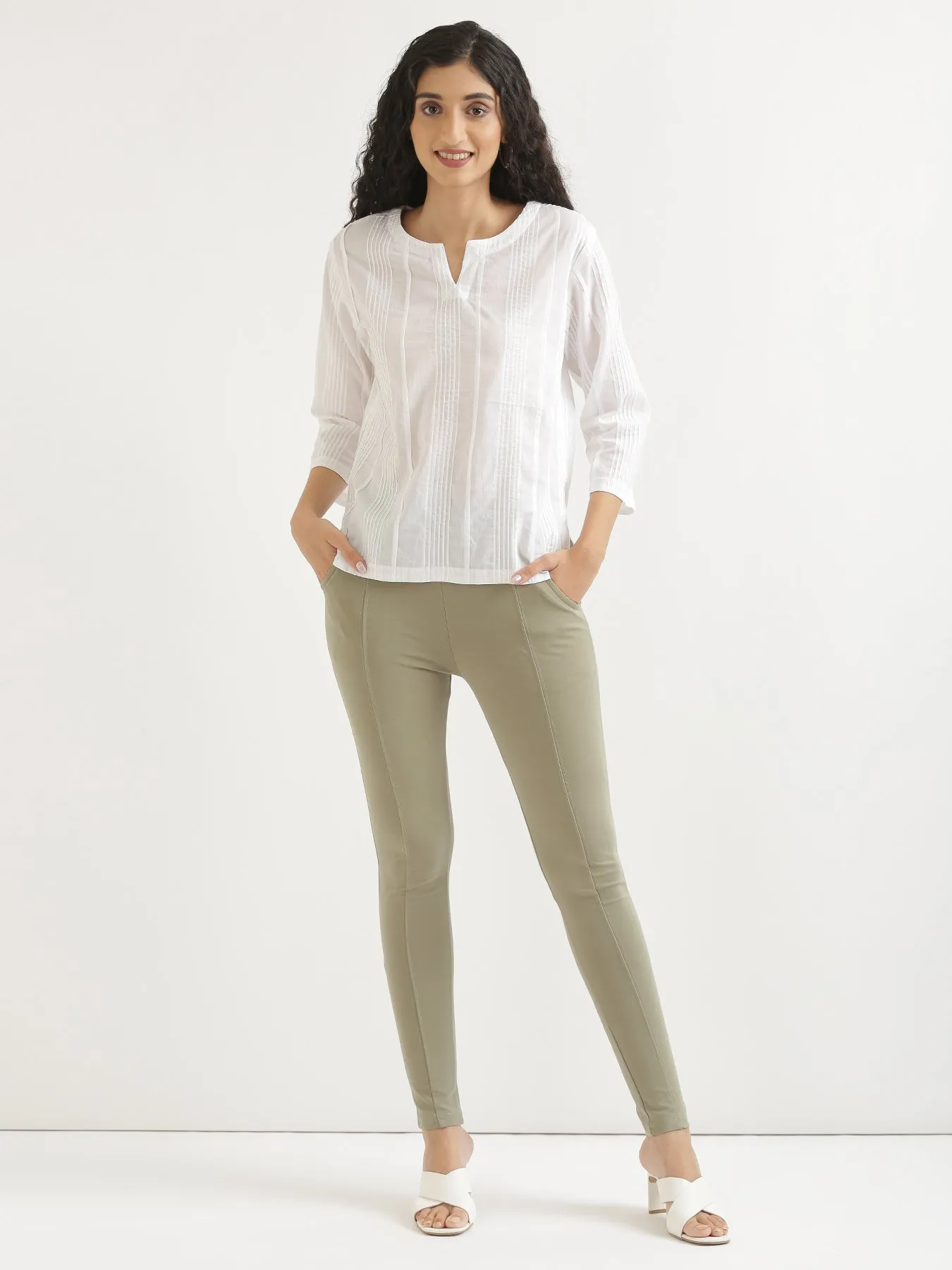 Mint Green 4-Way Stretchable Pants