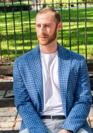 Navy/Blue Check Sport Coat