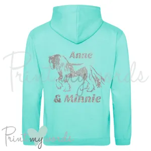 Personalised Glitter Equestrian Hoodie - Gypsy Cob Design