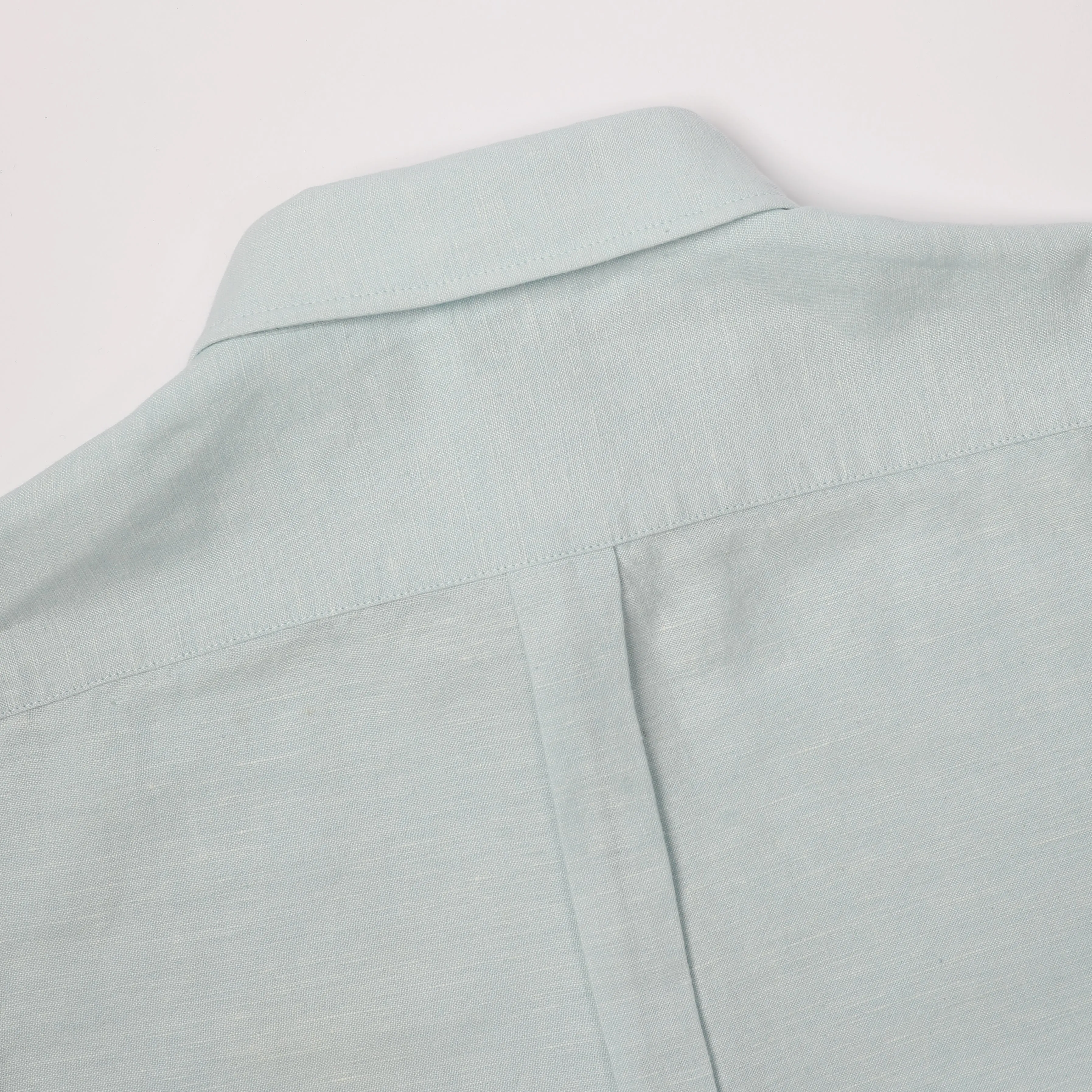 Relaxed Fit Ice Blue Linen Shirt