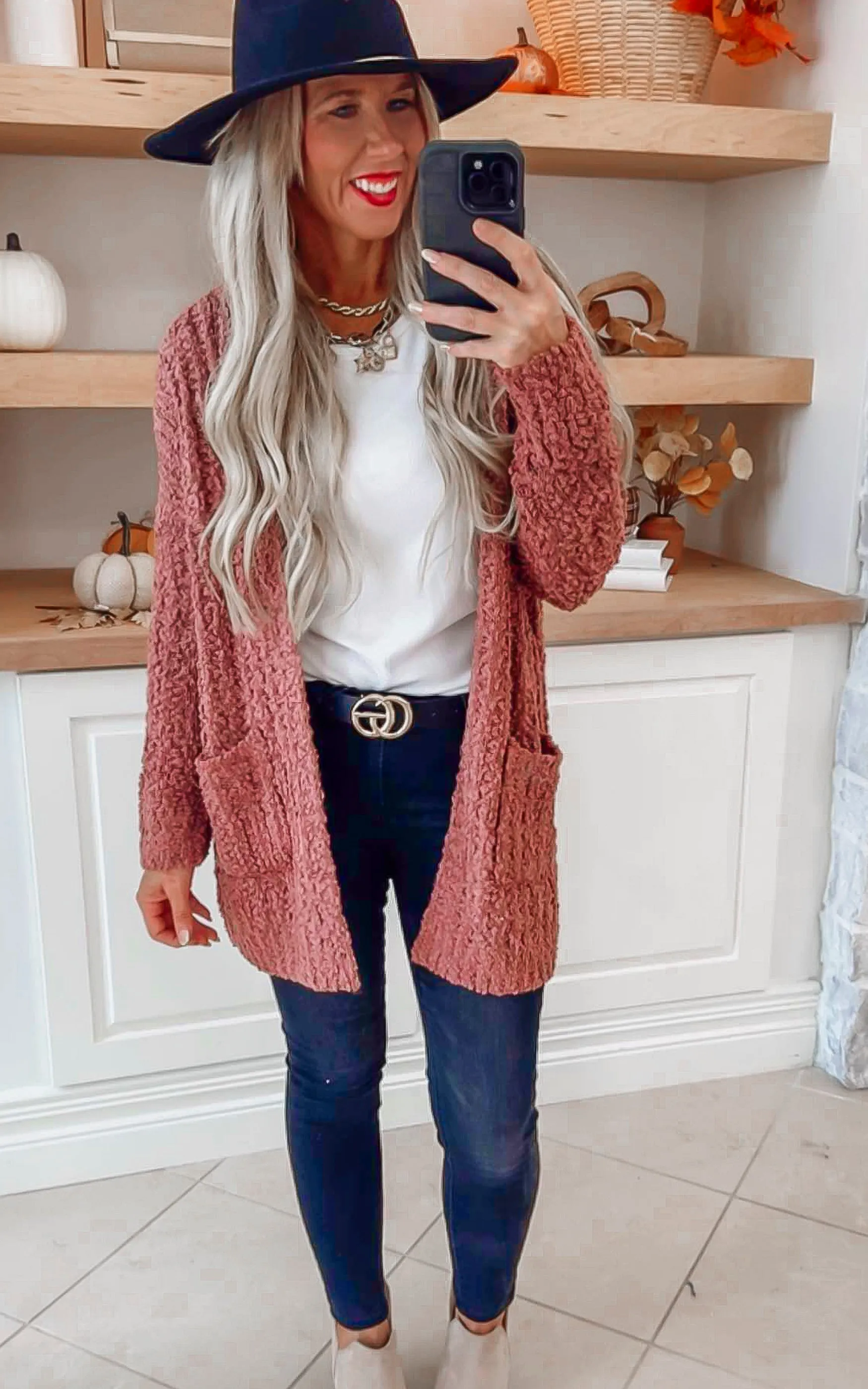 Ribbed Popcorn Knit Long Cardigan - Final Sale