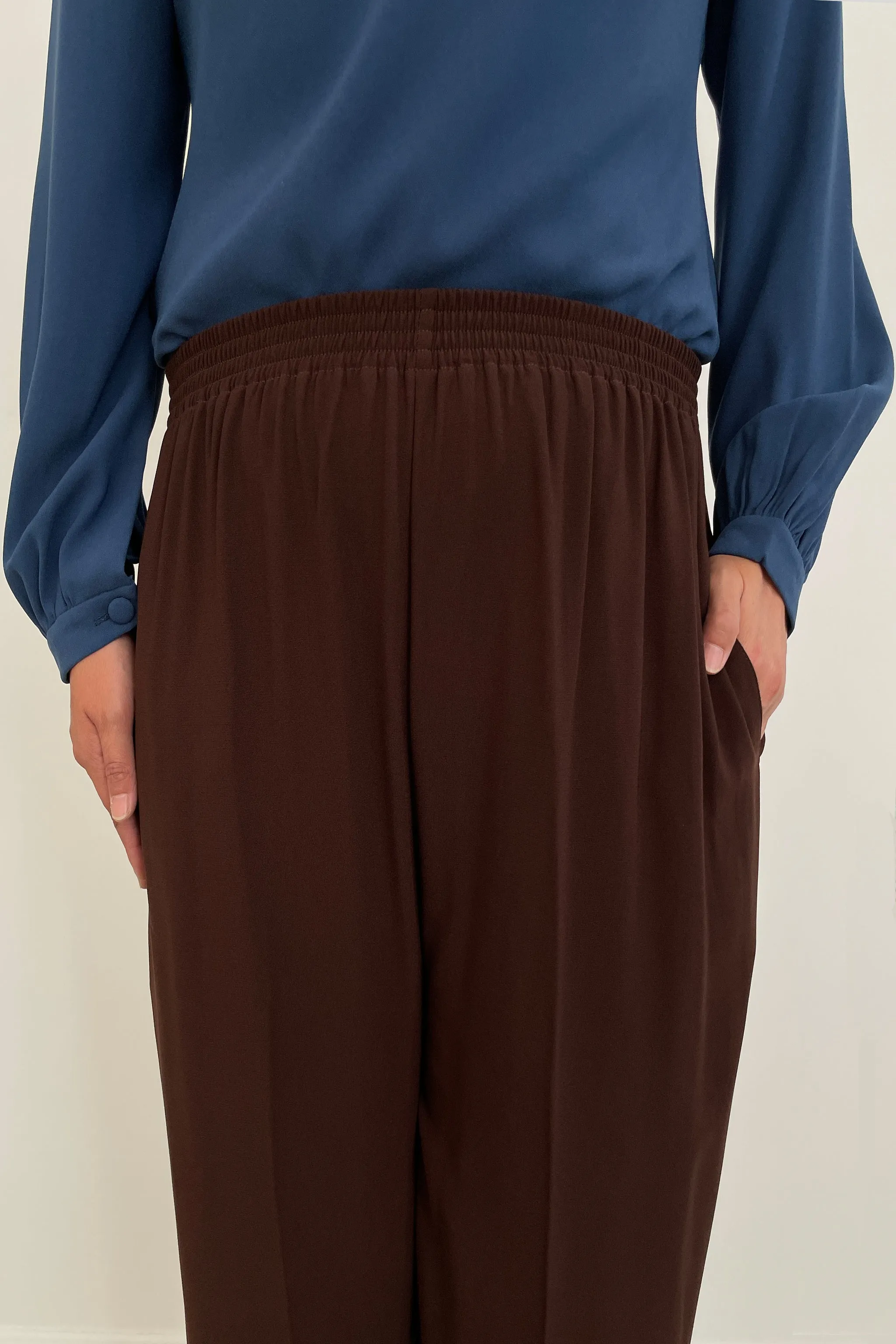 Rubber Waist Pant (Seluar Pinggang Bergetah) - Brown