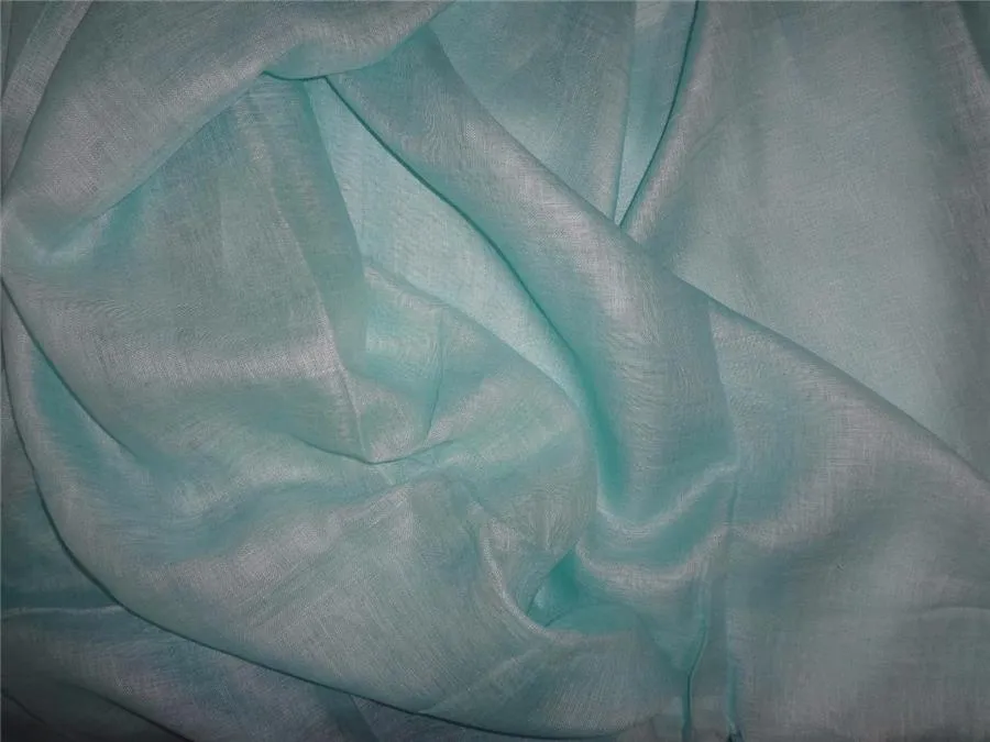 Sheer Gauze Linen--light blue Thin Transparent Linen Fabric 58&quot;