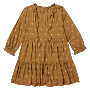 Stetson Women's Brown Mojave Longhorn Print Dress 11-057-0590-7036 BR